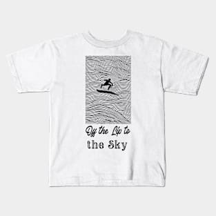 off the lip to the sky, surf girl vibes, v3 Kids T-Shirt